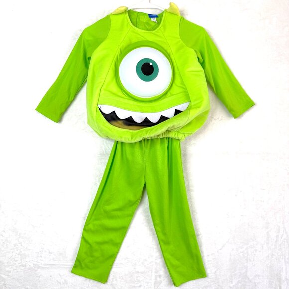 Pixar Monster Inc Mike Wazowski Halloween Costume Boys Toddler Size 3 4 - Picture 1 of 10
